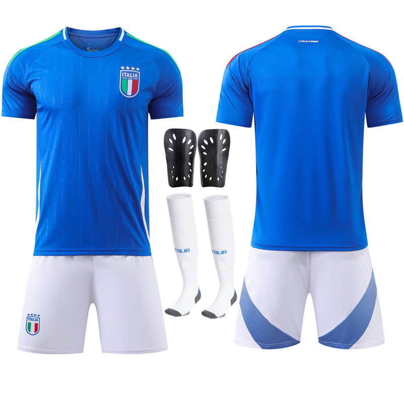 Maillot de football domicile Italie Coupe d'Europe n° 14 Chiesa 18 Barella équipe nationale