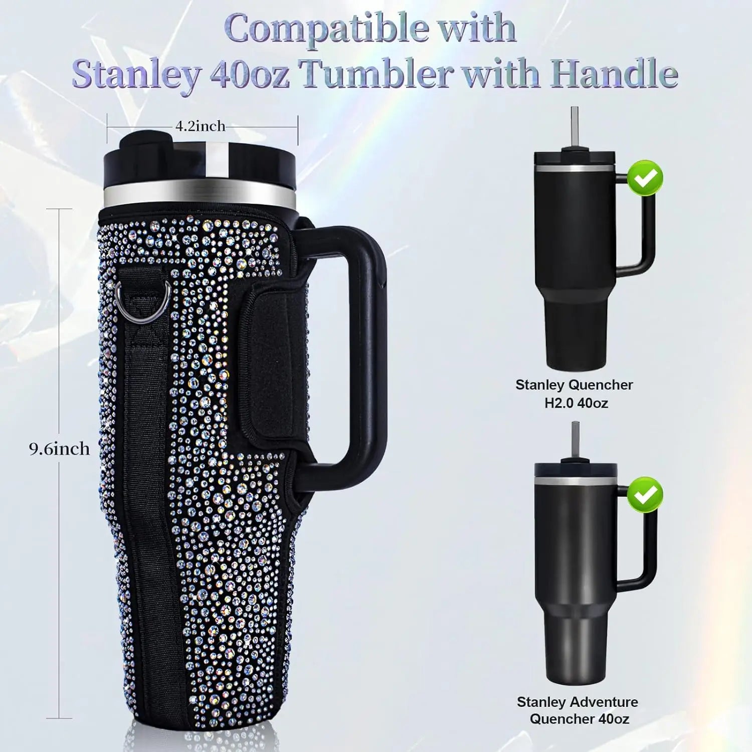 Diamond Mug Sleeves For Portable Water Kettle Carrier Holder Bag With Straps Outdoor Drinkware Accessory