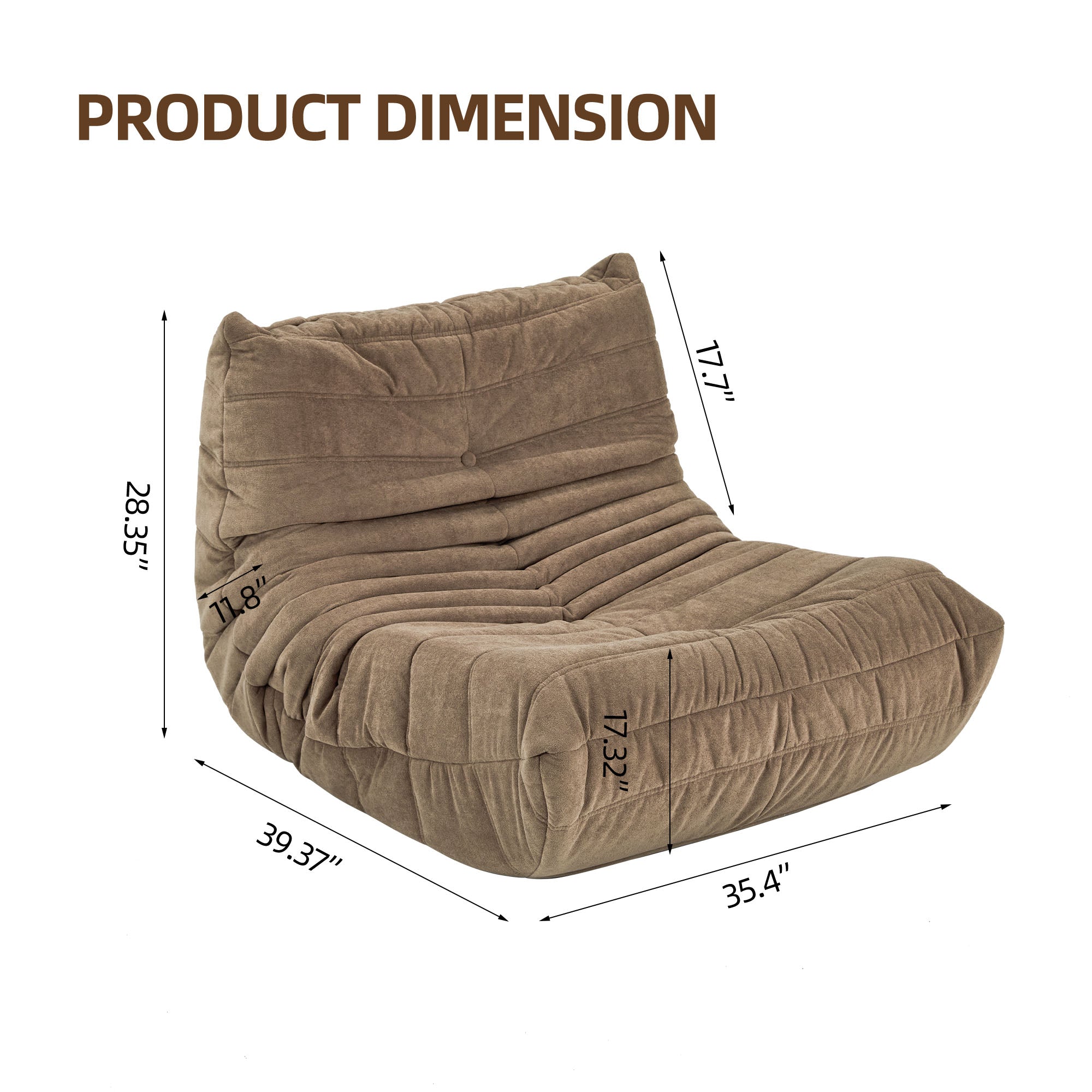 Canapé de sol, fauteuil poire pour adultes, fauteuil poire au coin du feu, fauteuil en mousse à mémoire de forme pour la maison, le bureau, l'appartement ou la salle de jeux