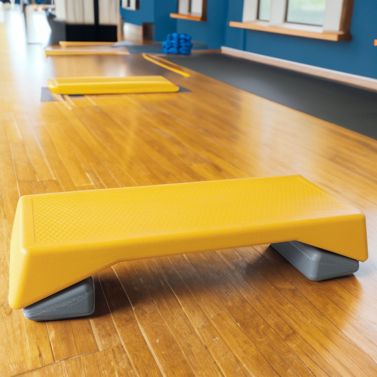 Plateforme d'aérobic réglable en hauteur, équipement de fitness, stepper, plateforme d'exercice, coussin de levage coulissant, jaune
