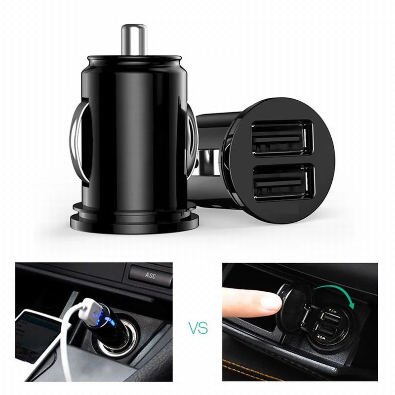 Adaptateur mini chargeur USB 2 ports pour voiture et camion, alimentation 12 V