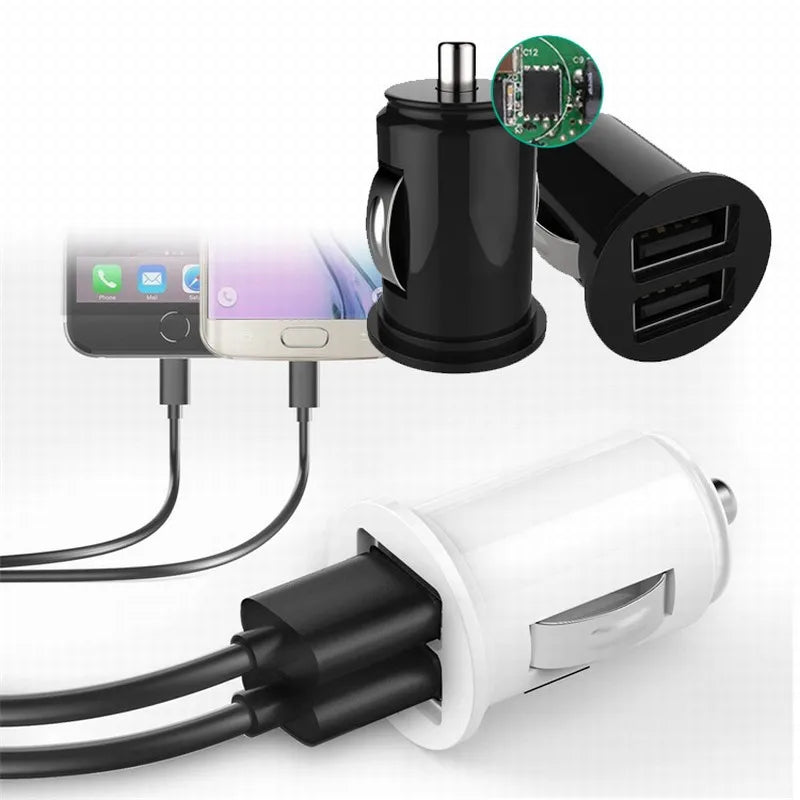 Adaptateur mini chargeur USB 2 ports pour voiture et camion, alimentation 12 V