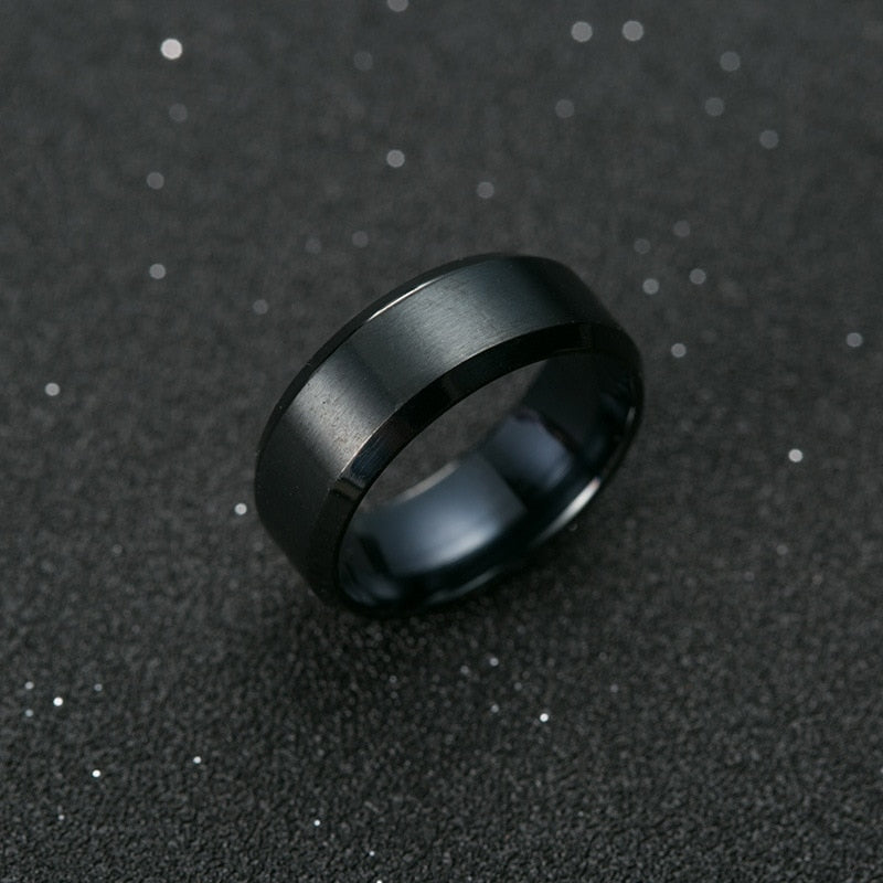 Bague Homme Titane Noir