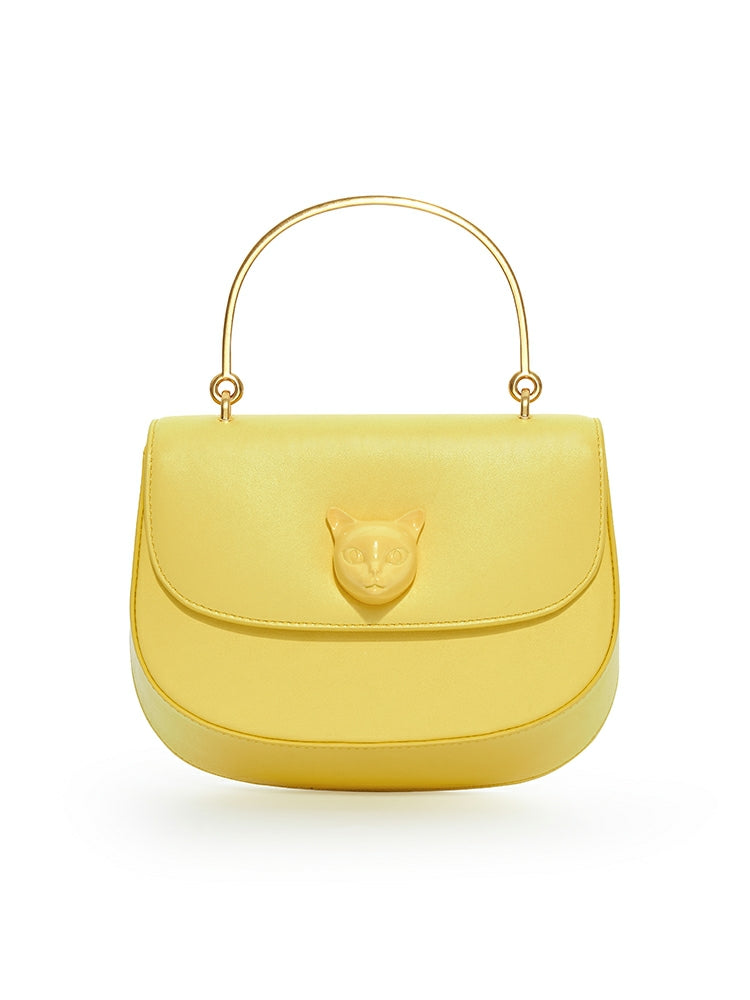 Sac populaire pour femmes, nouveau sac à main en cuir de niche léger de luxe, sac à bandoulière simple en forme de tête de chat