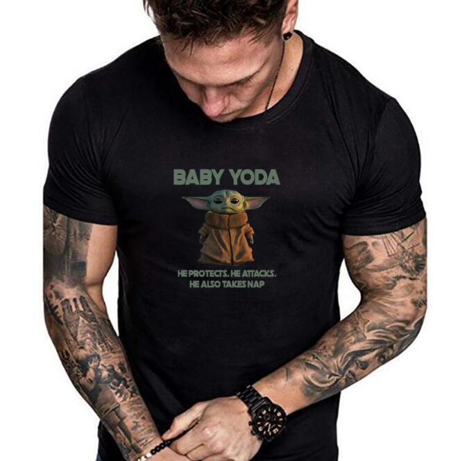 Chemise hawaïenne d'été pour homme Baby Yoda