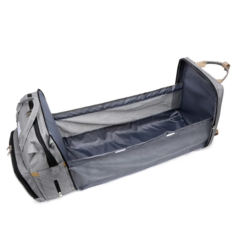 Nouveau sac pliable d'extérieur avec sac de couchage pour bébé, sac à dos multifonctionnel pour biberon, sac à dos à langer
