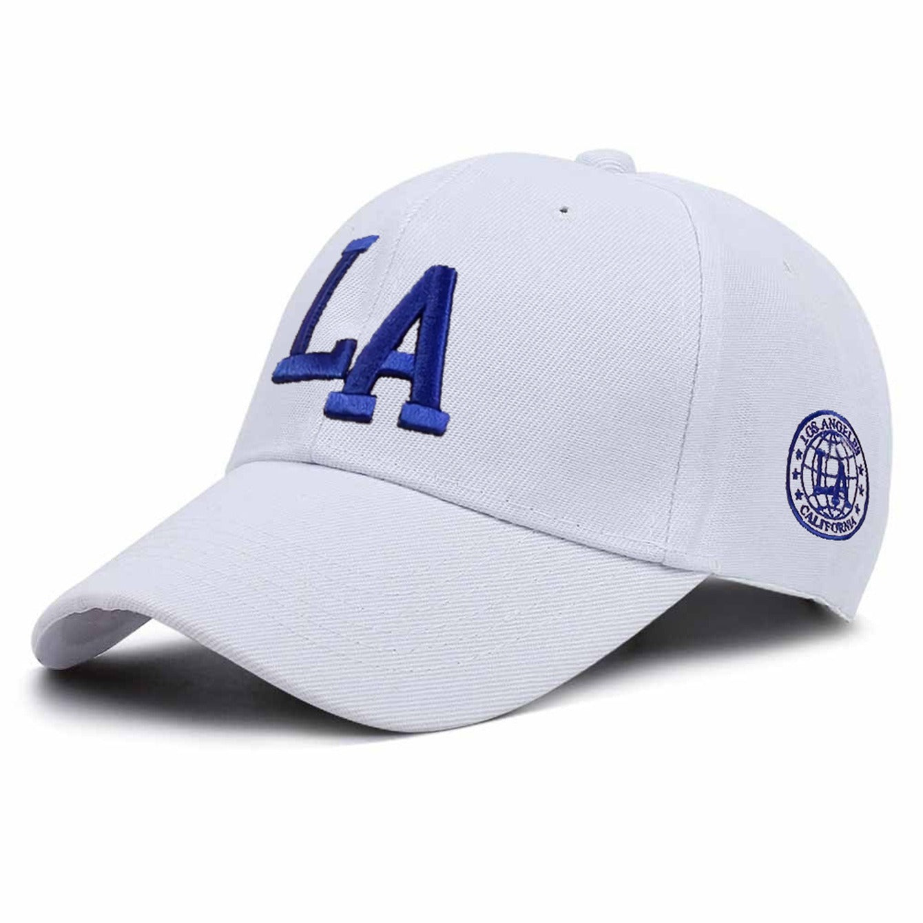 Casquettes de baseball LA brodées en 3D pour hommes et femmes, protection solaire d'extérieur, casquettes à languette de canard rigides