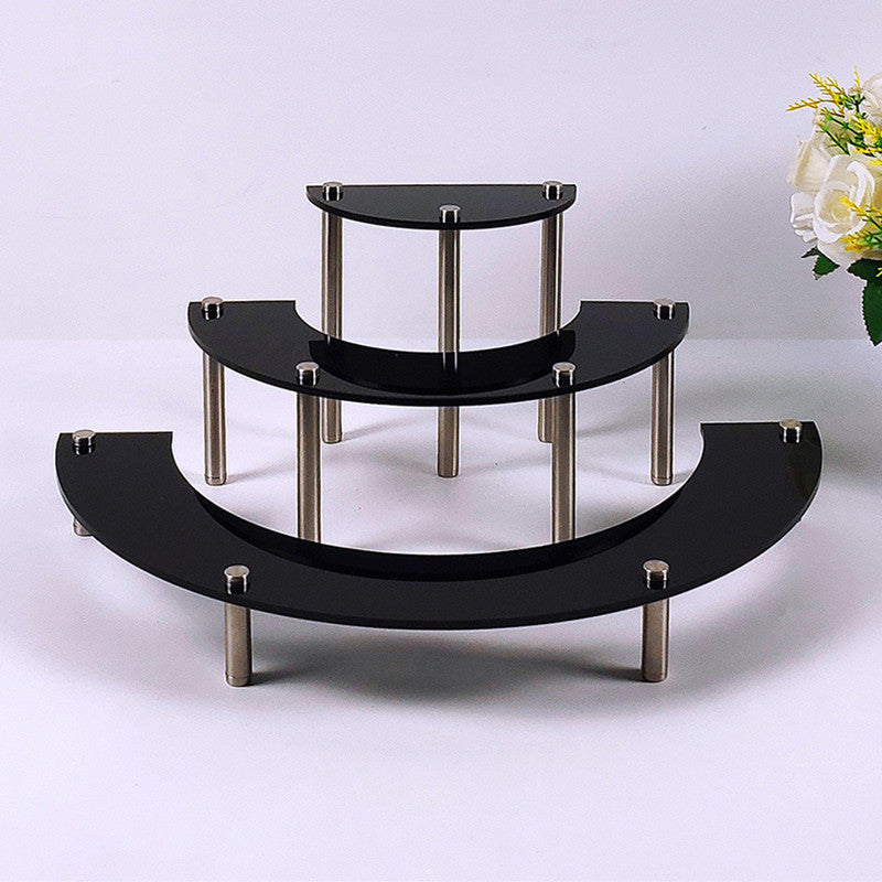 3 Layers Of Acrylic Cake Display Stand Cosmetics Round Dessert Display Stand Cake Stand