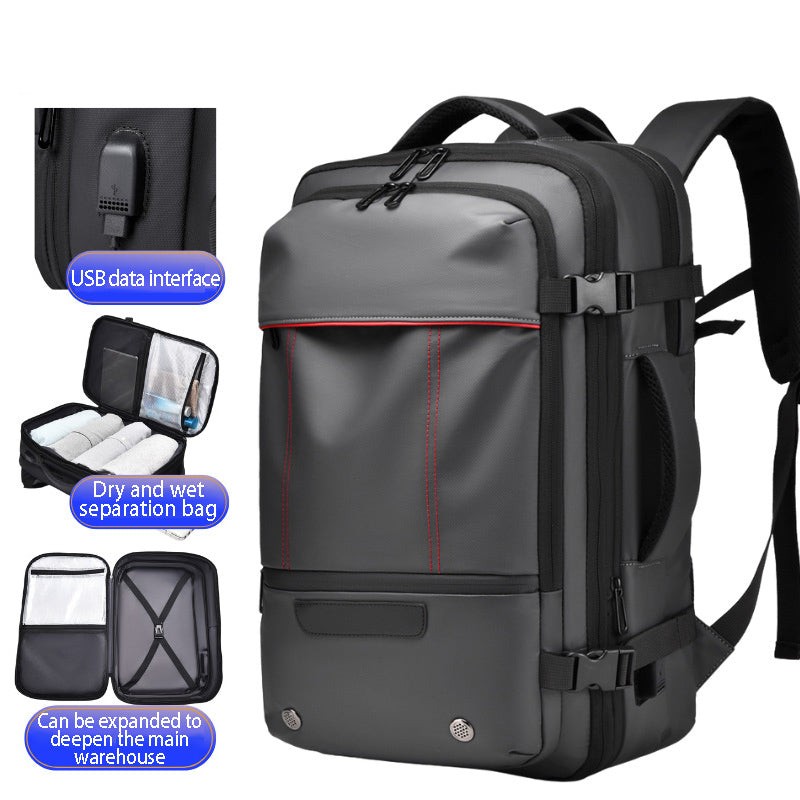 Men's Backpack Business Travel Backpack Large Capacity Expansion Multifunctional Vacuum Compression Backpack for Men
