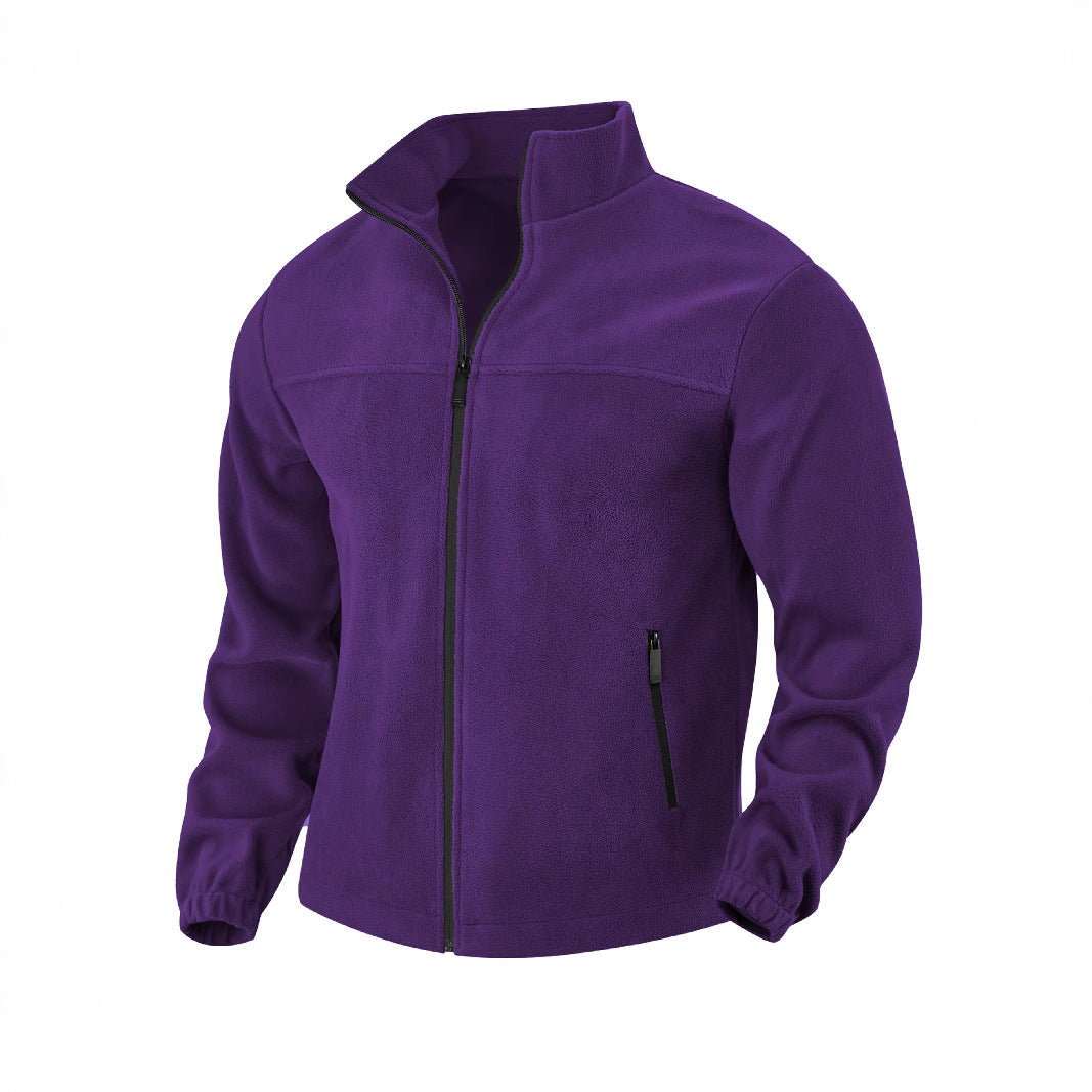 Outdoor zipper stand up collar jacket top