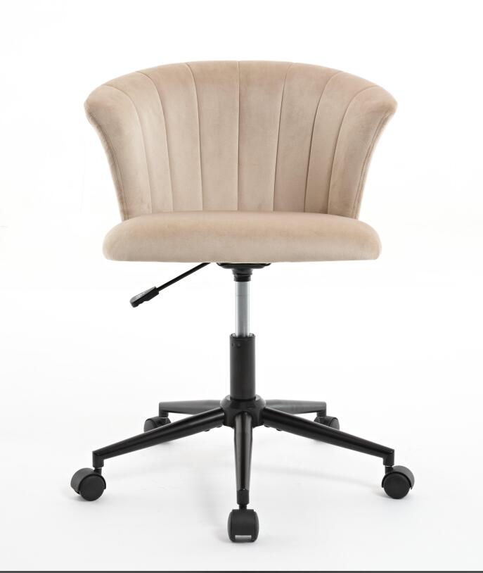 Chaise de bureau pivotante en velours en forme de fleur pour la maison, le bureau ou la chambre à coucher