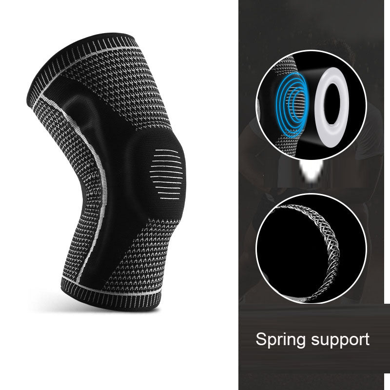 Genouillères respirantes en silicone pour sports de plein air, idéales pour l'alpinisme, la course à pied, le basket-ball, le cyclisme et le tricot