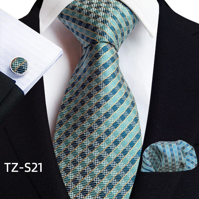 Ensemble trois pièces pour homme, cravate, poche, serviette, manchette, motif cachemire, taille et fleur