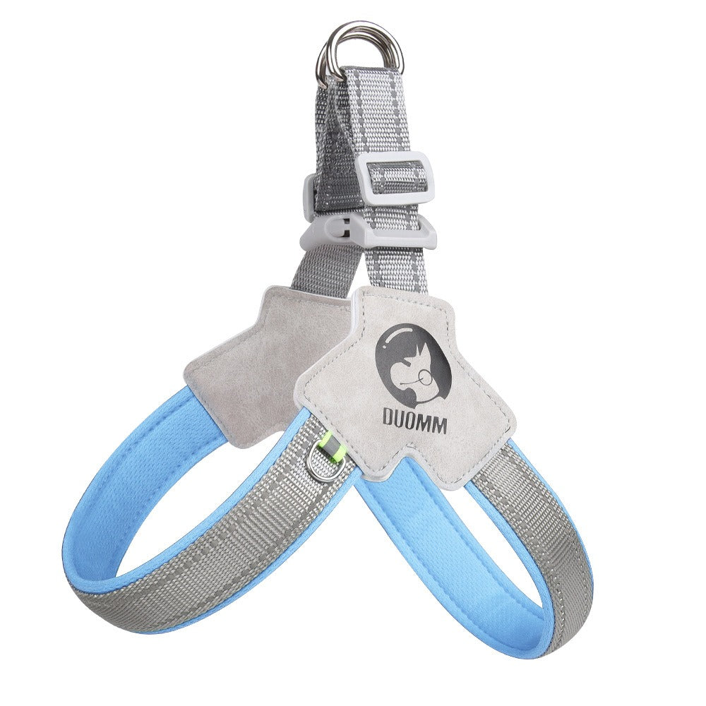 Harnais de poitrine pour chien de style selle, harnais réfléchissant et respirant
