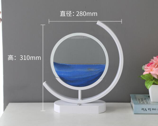 Lampe de bureau moderne à LED 3D avec télécommande, motif sable mouvant et dynamique