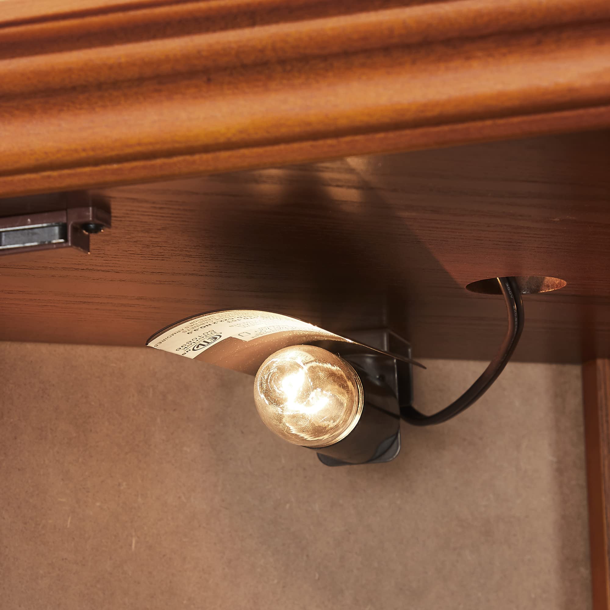 Corner Curio Cabinet with 5 Shelves and Lighting System, Oak(E26 light bulb not included)