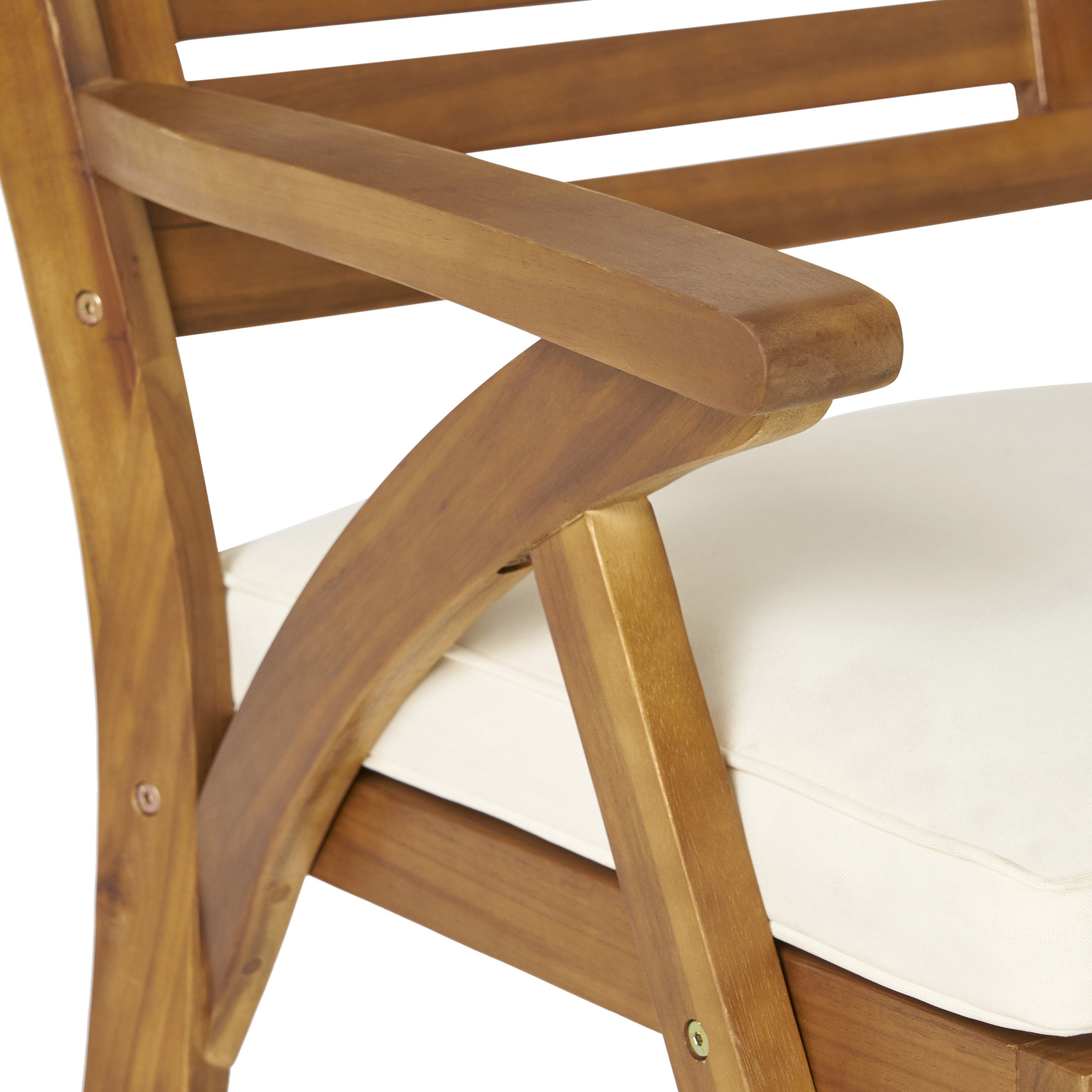 ENSEMBLE DE SALLE À MANGER EN BOIS 5 PIÈCES HERMOSA AVEC COUSSINS