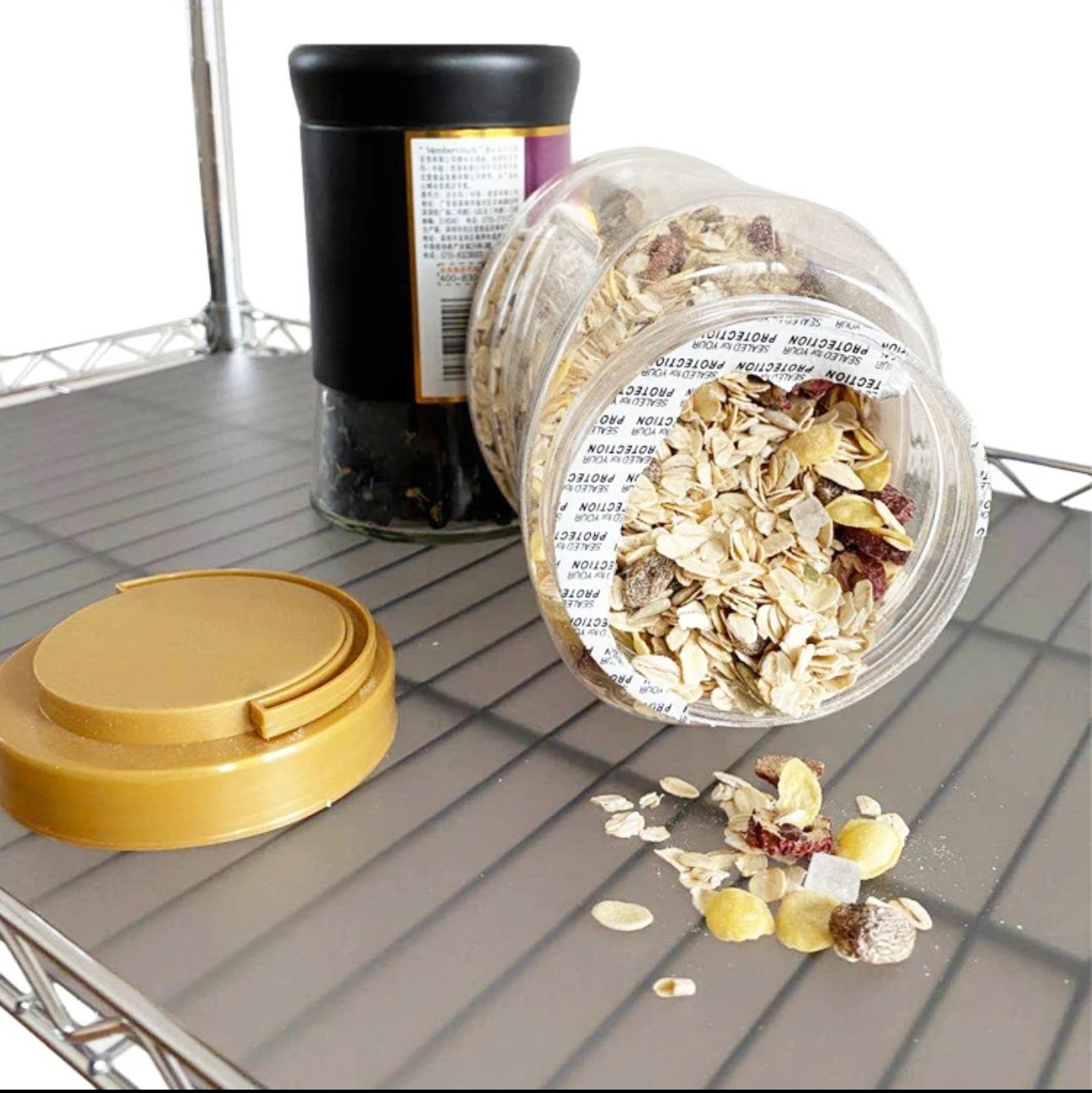 Revêtement d'étagère/tiroir en fil de fer gris PP en plastique