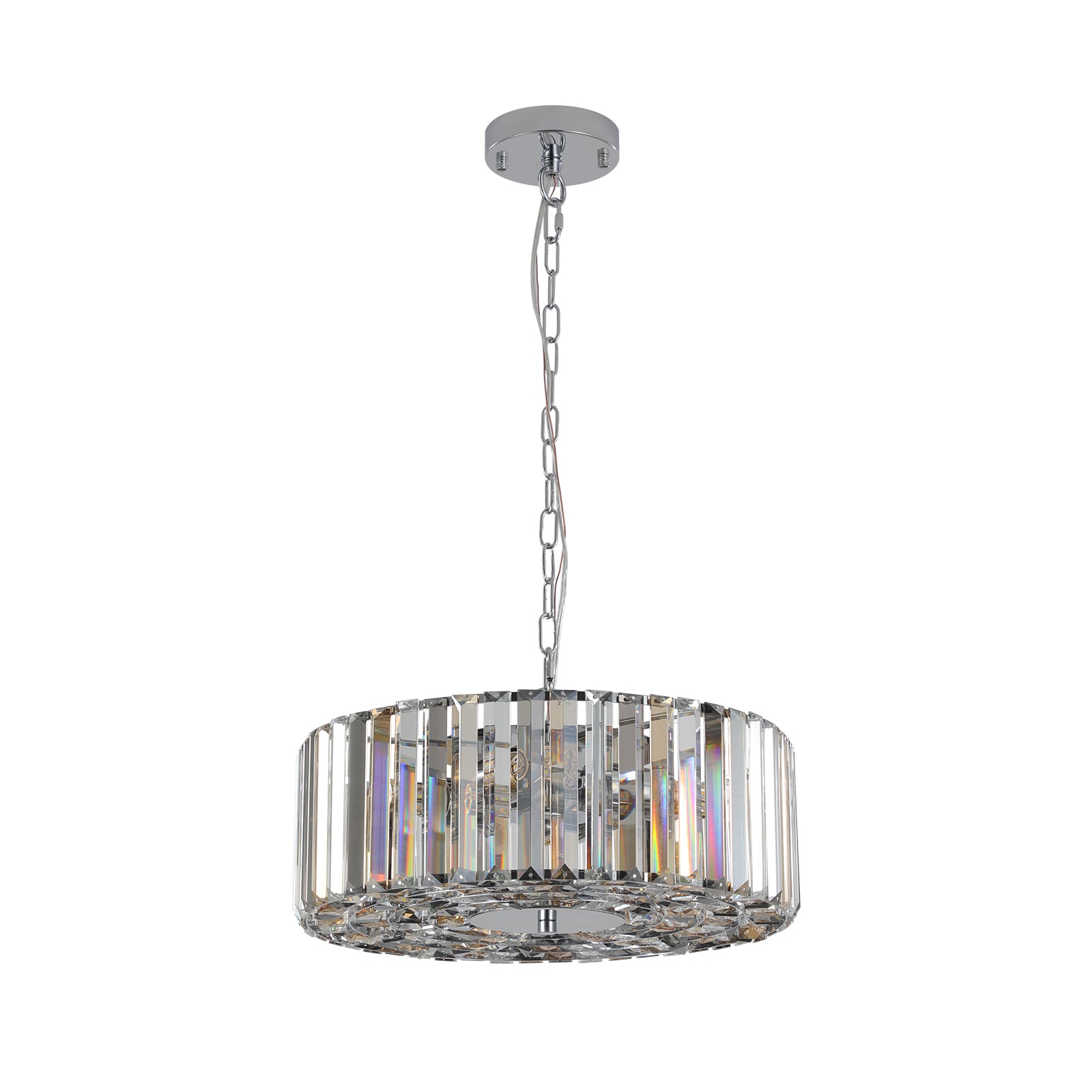 Lustre en cristal moderne pour salon, lampe ronde en cristal, luminaire décoratif de luxe pour la maison