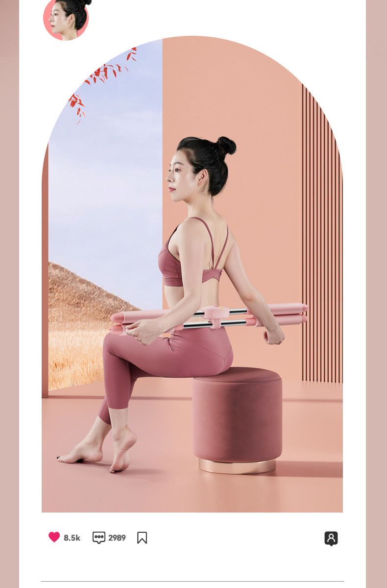 Bâton d'épaule réglable à dos ouvert pour corriger la bosse, bâton de yoga croisé pour corriger la posture