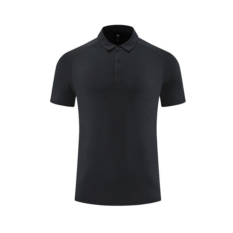 Polo de sport à séchage rapide pour homme, haut d'été à manches courtes et col business, séchage rapide, pour course à pied, fitness, entraînement