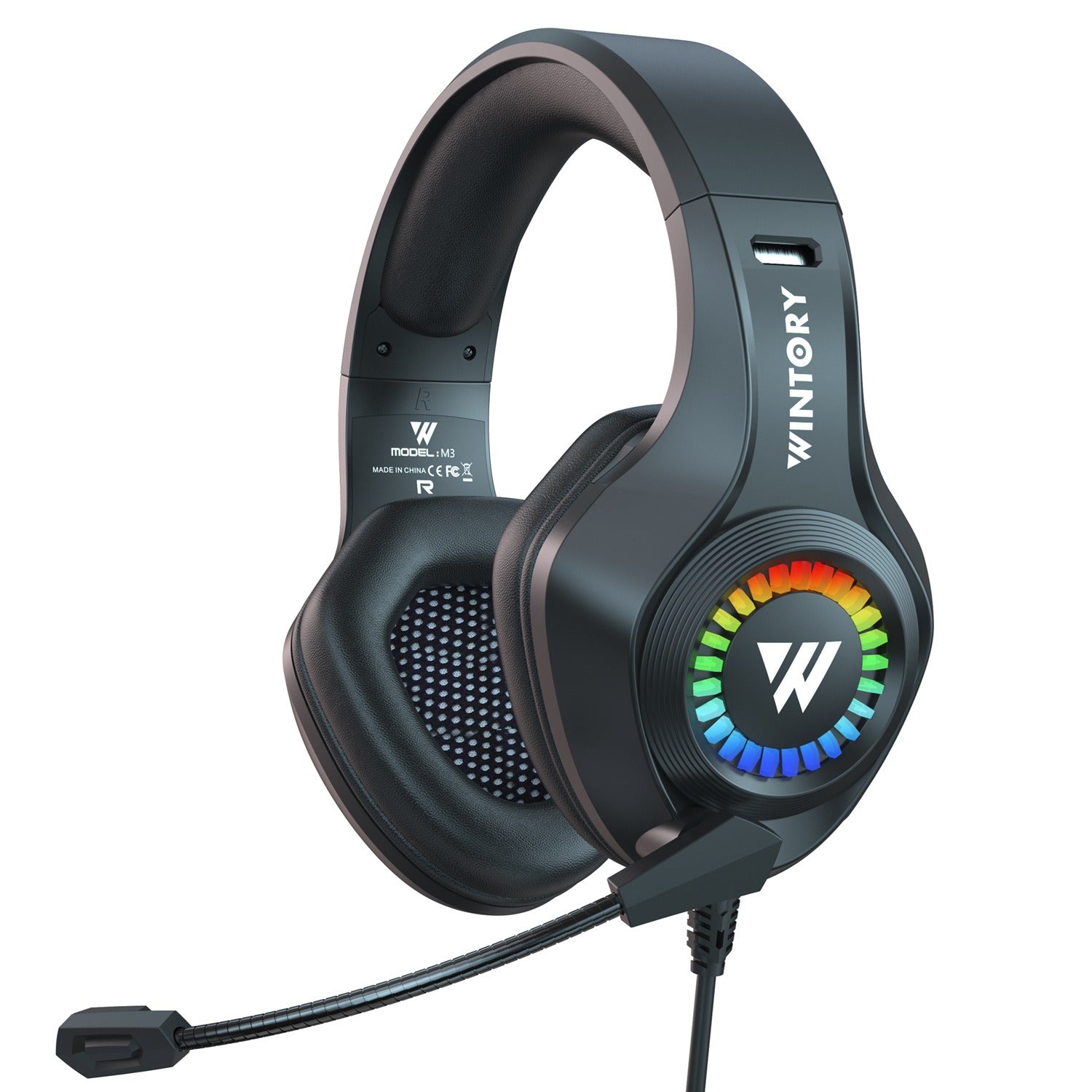 Casque de jeu monté sur la tête, écouteurs filaires lumineux pour e-sports, téléphones portables, ordinateurs, casques d'ancrage cool
