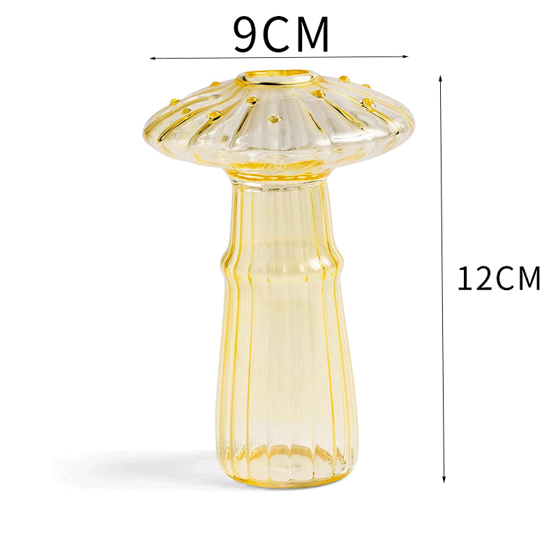 Vase en verre pour champignons, vase d'aromathérapie, arrangement floral hydroponique, décoration pour la maison, vase créatif en verre
