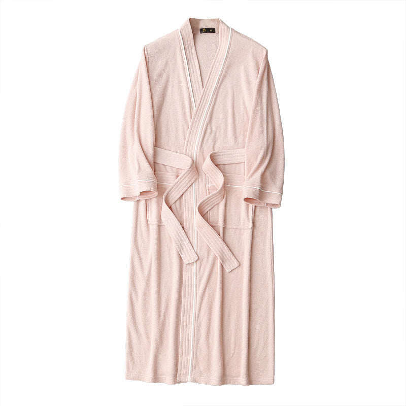 Peignoir homme et femme serviette tissu yukata à manches longues serviette de bain peignoir absorbant séchage rapide style quatre saisons