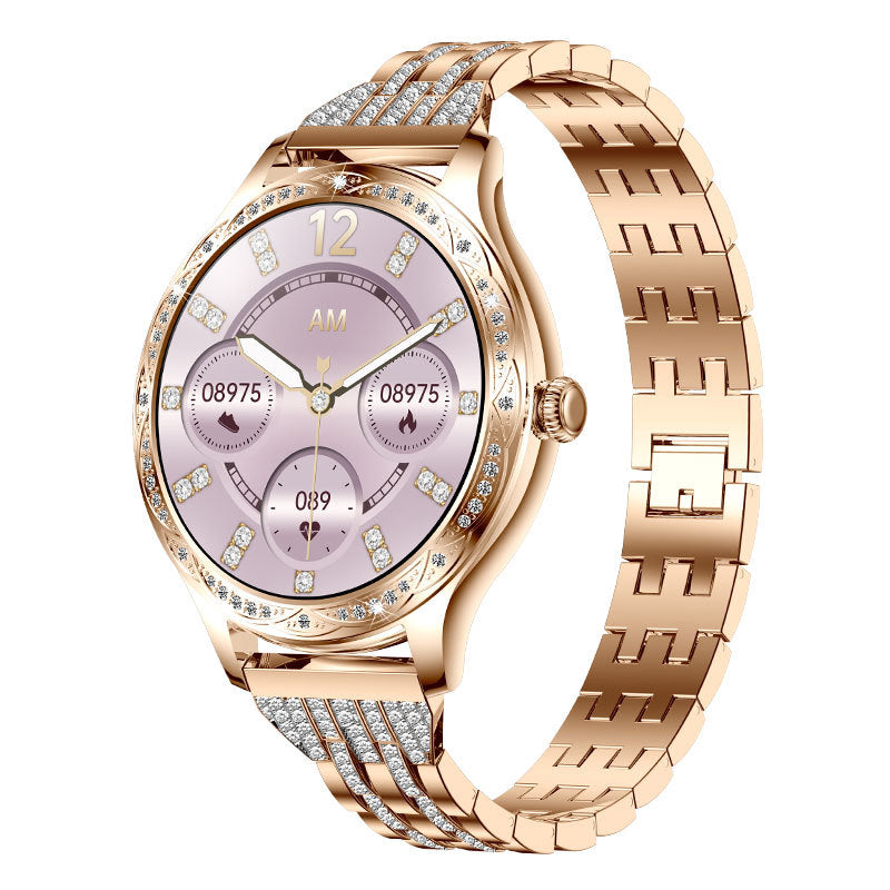 Montre connectée AK60 pour femmes, bracelet de sport haute définition, moniteur de fréquence cardiaque, de pression artérielle, d'oxygène dans le sang, compteur de pas étanche