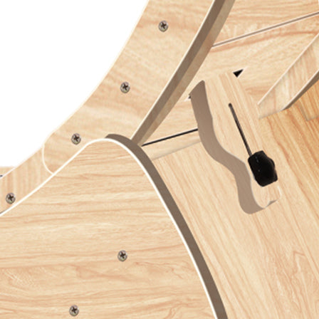 Roue d'exercice pour chats d'intérieur, roue de course pour chats avec tapis, 94 cm, couleur bois naturel