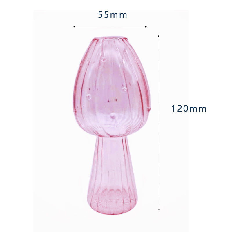 Vase en verre pour champignons, vase d'aromathérapie, arrangement floral hydroponique, décoration pour la maison, vase créatif en verre