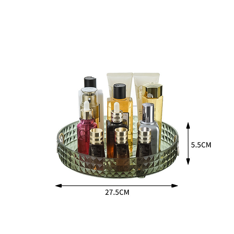 Commode de luxe, étagère de rangement rotative pour cosmétiques, boîte de toilette, bureau, parfum, produits de soins de la peau, plateau