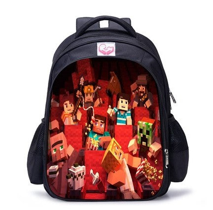 Teenager MineCraft Cartoon Backpack Boy Cartoon School Bags