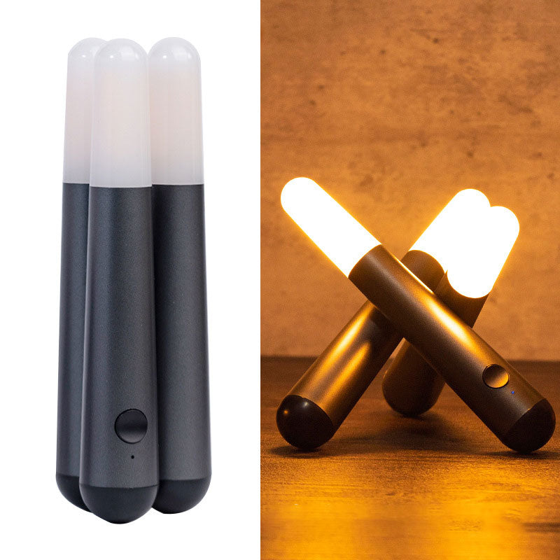 Veilleuse LED de bureau, chargement USB, créative, décoration de bar, portable, pliable, éclairage d'ambiance pour camping en plein air
