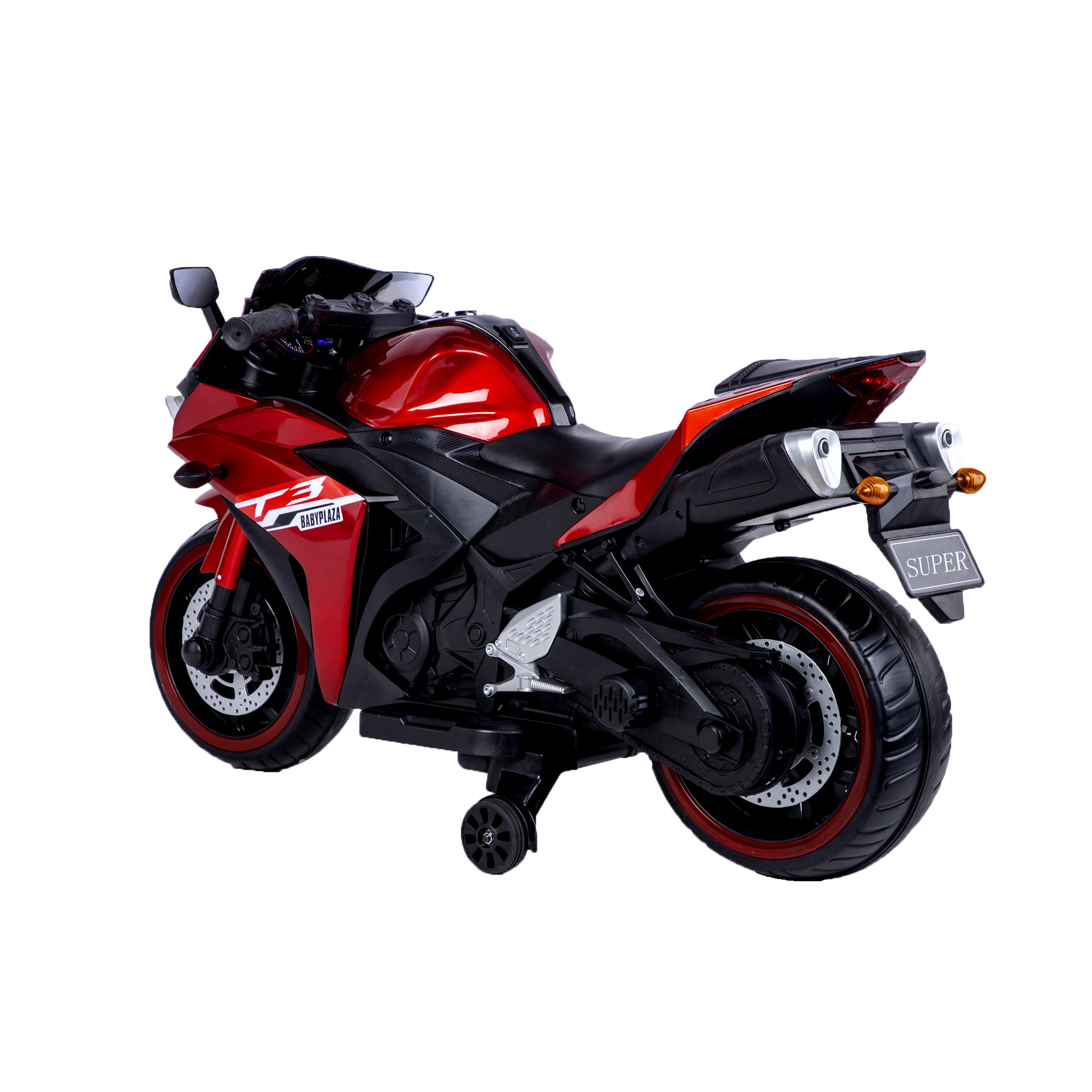 Moto pour enfants 12 V, moto pour enfants de 3, 4, 5 et 6 ans, garçons et filles, 12 V, 7 Ah, jouet pour enfants avec roues d'entraînement