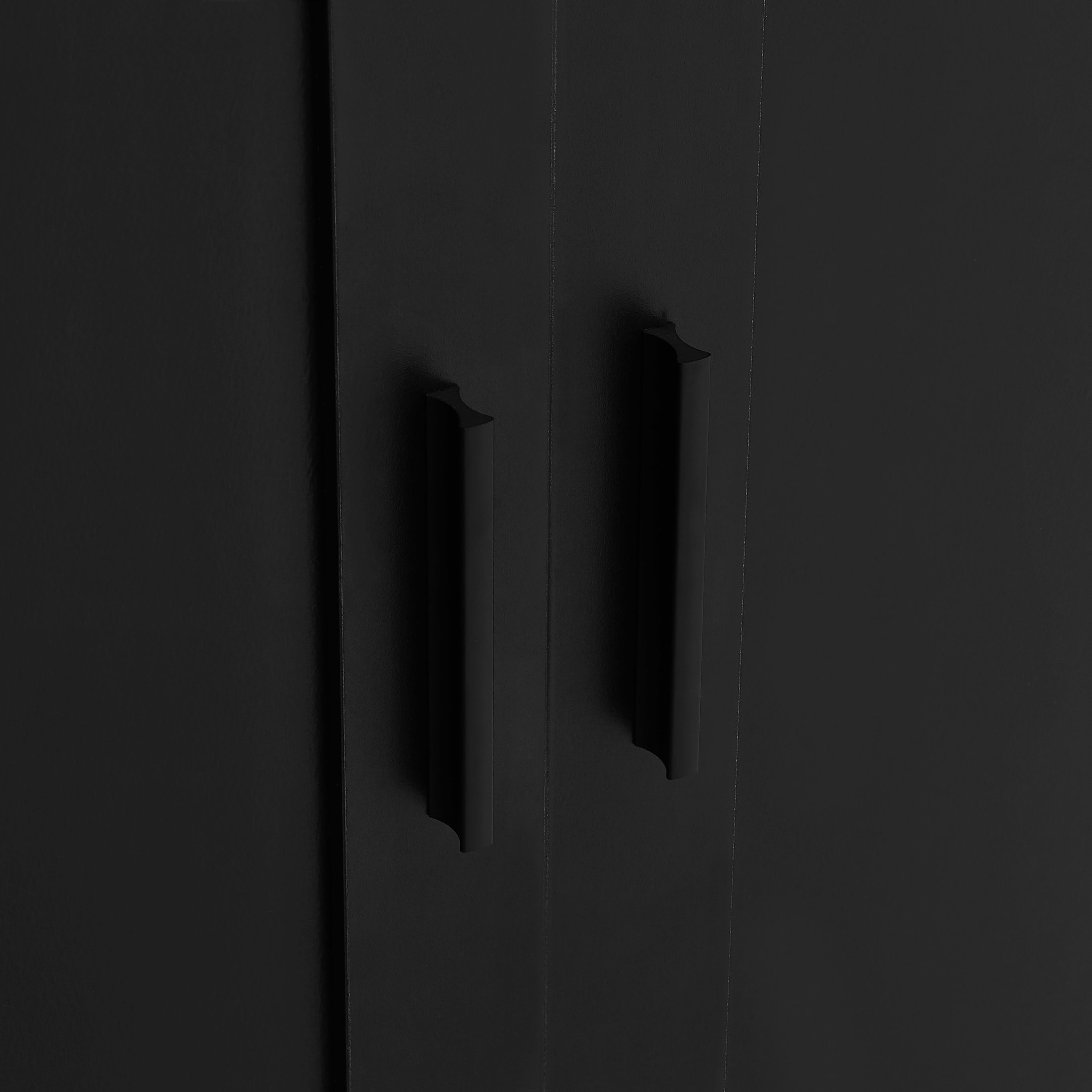 Meuble de rangement à deux portes pour salle de bain et bureau, étagère réglable, panneau MDF, noir