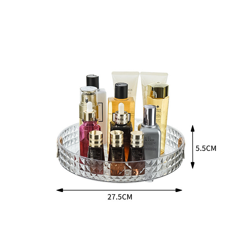 Commode de luxe, étagère de rangement rotative pour cosmétiques, boîte de toilette, bureau, parfum, produits de soins de la peau, plateau