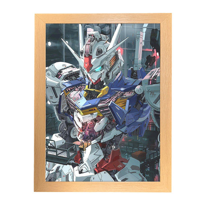 Lampe de lune à LED avec peinture lumineuse animée Kyojuro Rengoku Kimetsu Demon Slayer, cadre photo pour décoration murale de chambre, cadeaux Hoom Deco No Yaiba