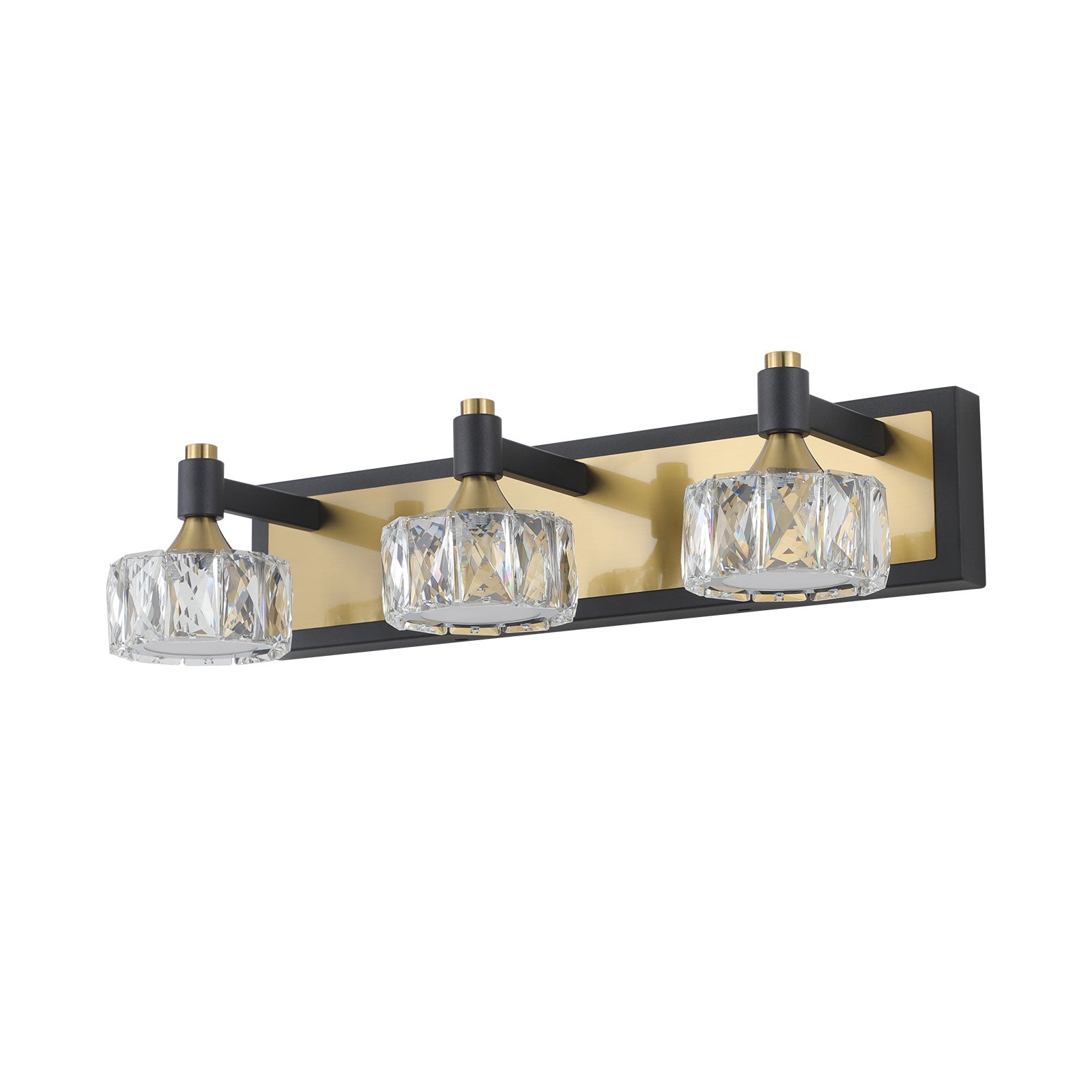 Applique murale de salle de bain moderne à 3 LED en cristal, luminaire suspendu au-dessus du miroir
