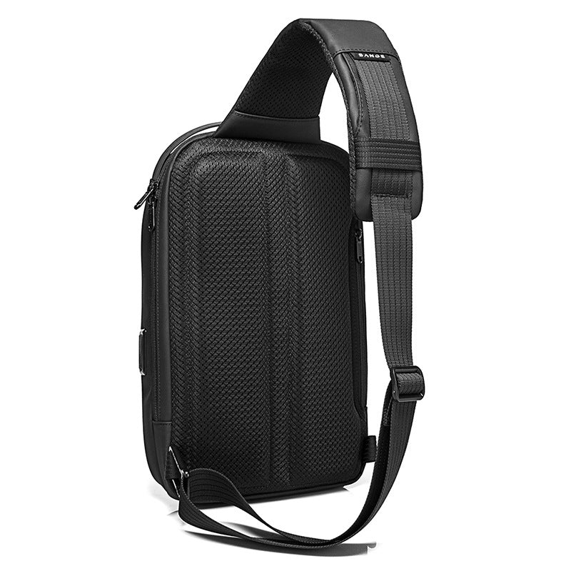 Sac de poitrine pour homme, version coréenne, sac diagonal, sac à bandoulière, sac de poitrine décontracté pour homme, sac à bandoulière