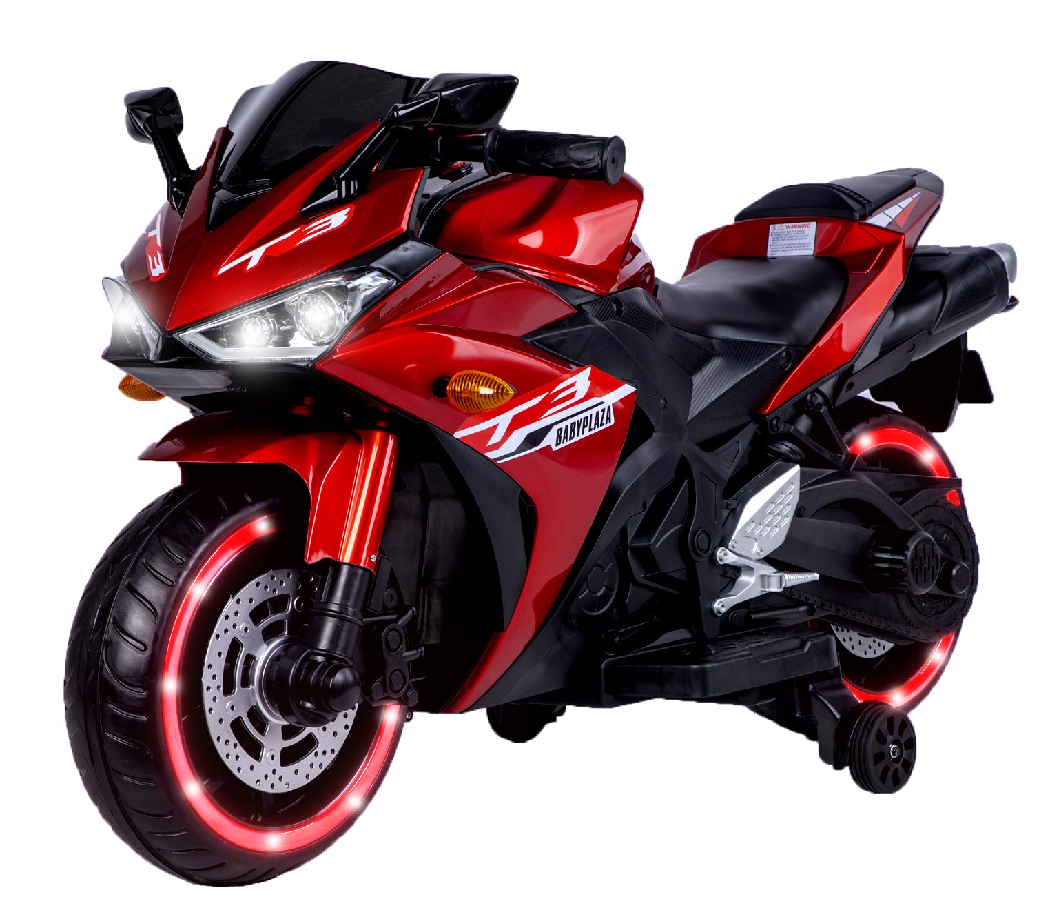 Moto pour enfants 12 V, moto pour enfants de 3, 4, 5 et 6 ans, garçons et filles, 12 V, 7 Ah, jouet pour enfants avec roues d'entraînement