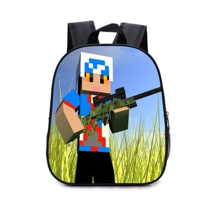 Teenager MineCraft Cartoon Backpack Boy Cartoon School Bags