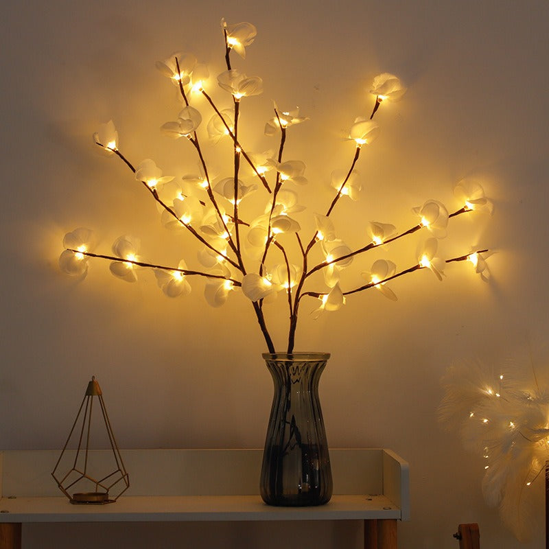 Lampe de simulation de branche de Phalaenopsis à LED créative