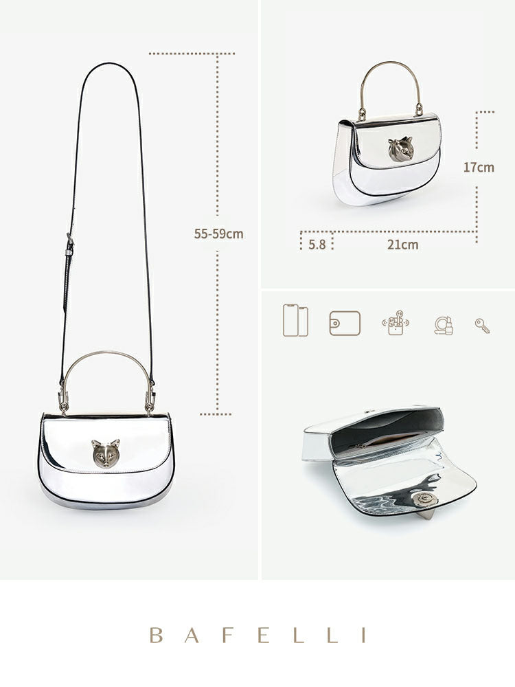 Sac populaire pour femmes, nouveau sac à main en cuir de niche léger de luxe, sac à bandoulière simple en forme de tête de chat