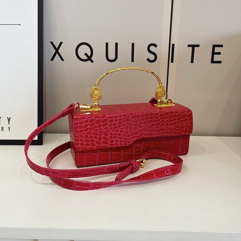 Sac à bandoulière polyvalent en cuir laqué