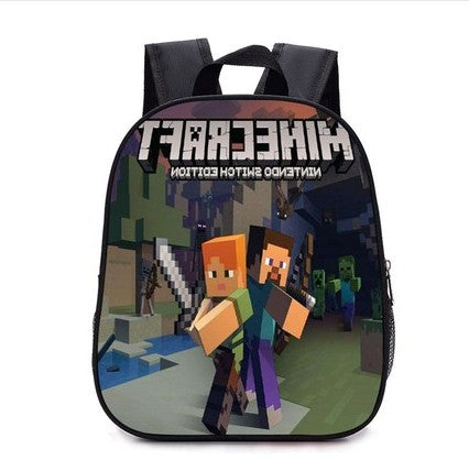 Teenager MineCraft Cartoon Backpack Boy Cartoon School Bags