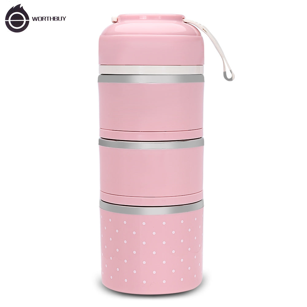 Worthbuy Lunch Box Thermal Leak-proof Stainless Steel
