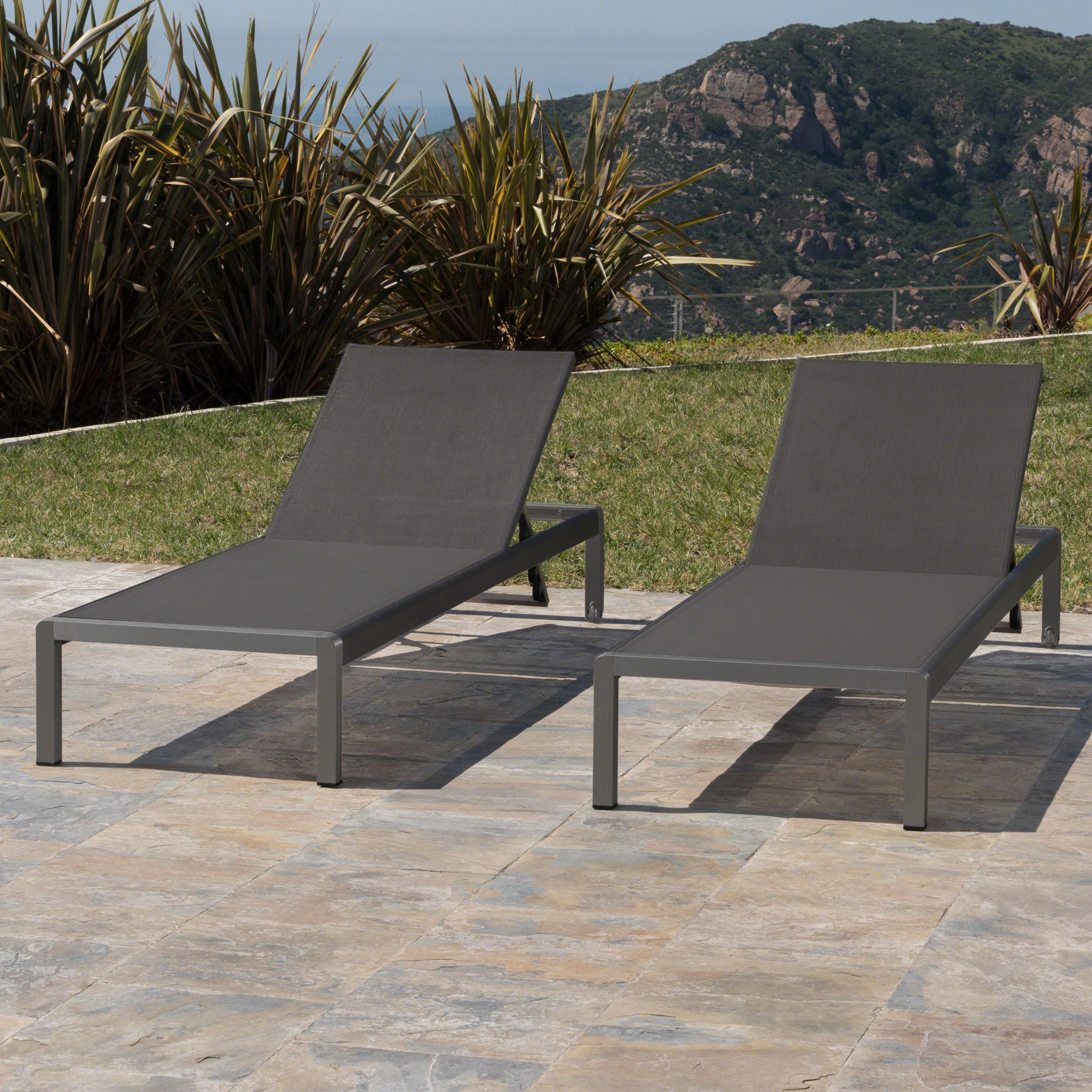 CAPE CORAL KD CHAISE LONGUE GRIS (MP2) (LOT DE 2)