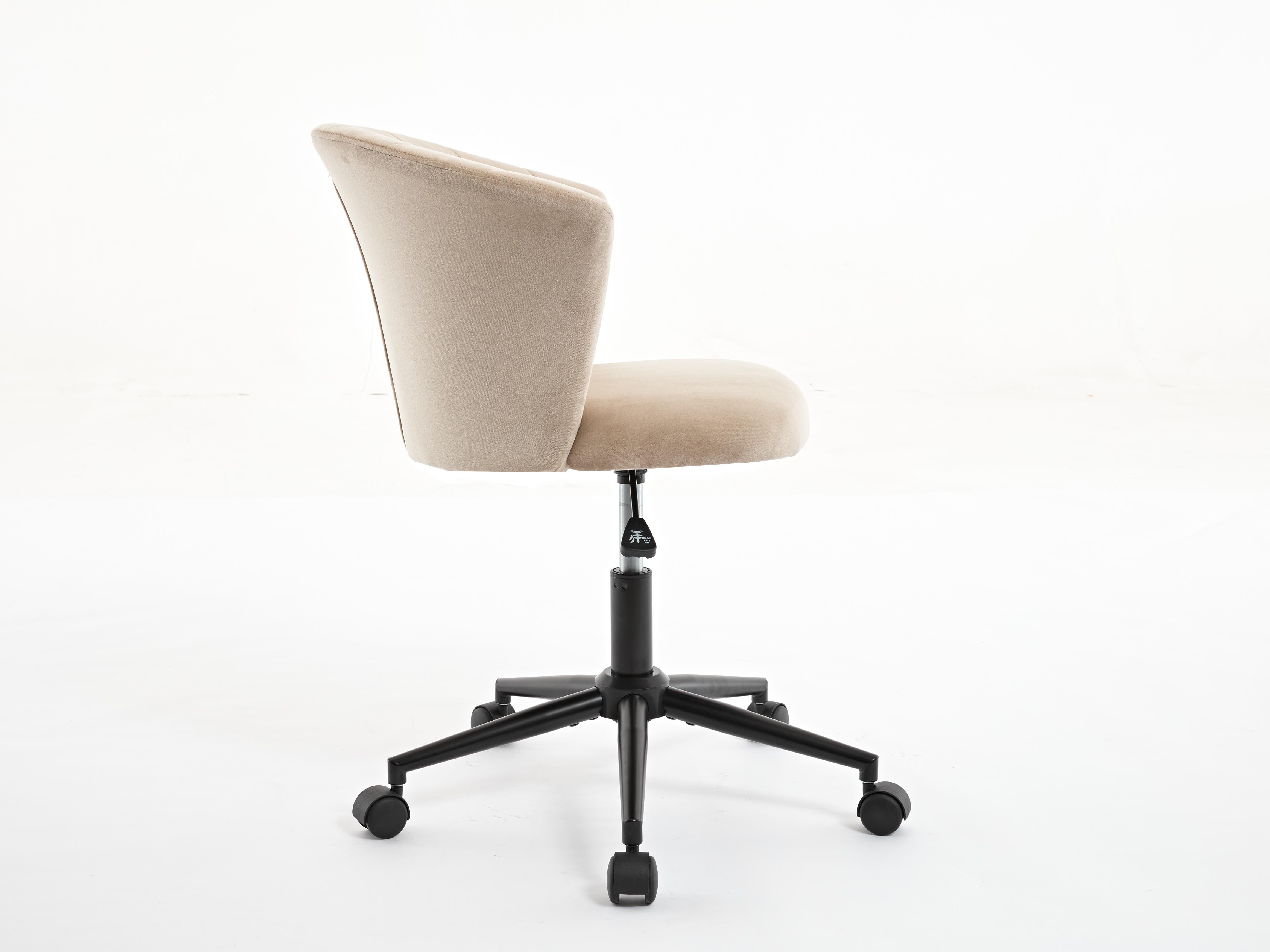 Chaise de bureau pivotante en velours en forme de fleur pour la maison, le bureau ou la chambre à coucher