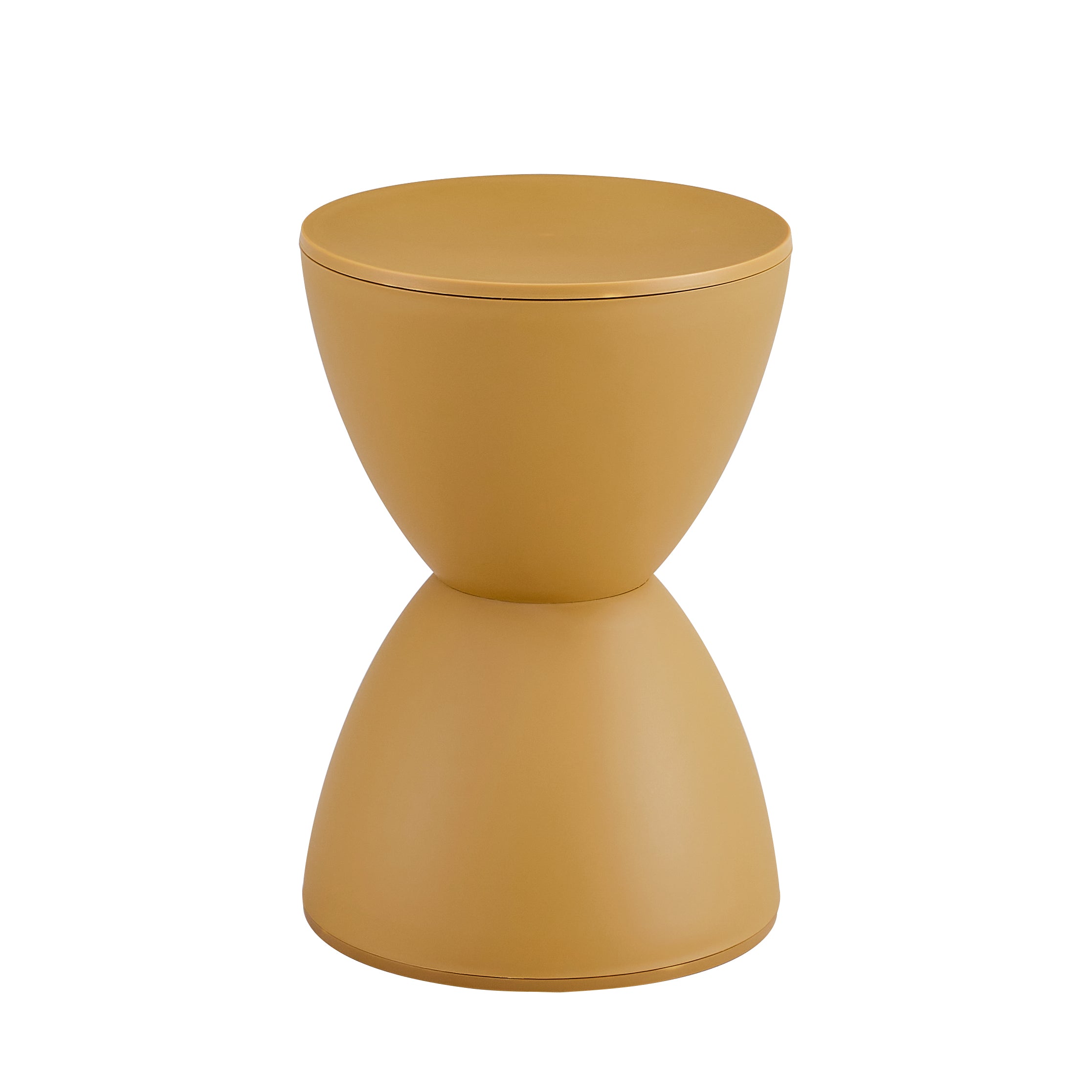 Tabouret de prix en plastique moutarde élégant table d'appoint jaune